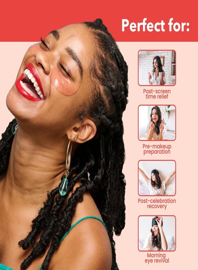 Patchology Serve Chilled Rosé Hydrating Under Eye Patches – Hyaluronic Acid & Antioxidant-Infused Eye Masks to Reduce Dark Circles, Puffiness & Fine Lines - Ideal Skincare Essentials (30 Pairs/Jar) - Image 5